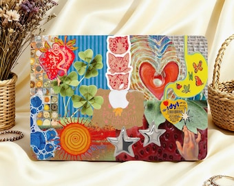 Etui ochronne na laptopa w stylu kolażu do MacBooka M4 Air 15/13/11, MacBooka Pro 16/14/15/13 cali M1 2022 M2 M3 2024 2023 2022