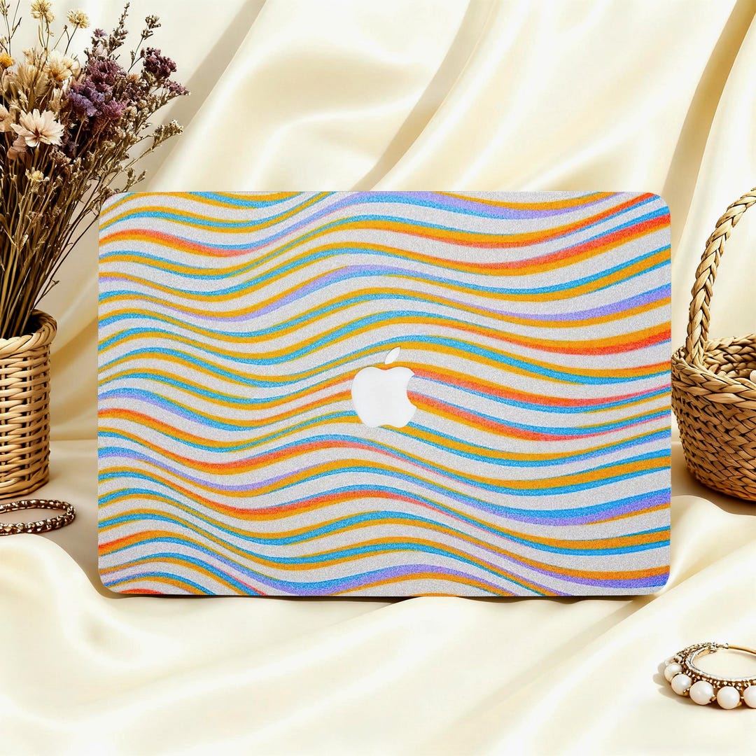 Rainbow Wave Pattern MacBook Case for MacBook Air 11/13/15 MacBook Pro ...