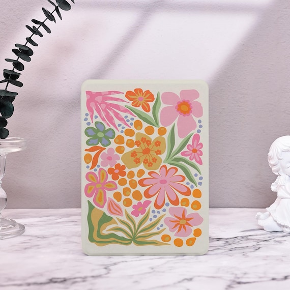Art Flowers Kindle Case 2024 Colorsoft Cover Gift Kindle 12th Gen Case 2022 Kindle Case 6" Cover Paperwhite 2024 Cover Paperwhite 7'' Case