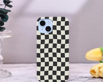 Black & White Checkerboard iPhone Cover iPhone Case for iPhone 16e iPhone 16 15 14 13 12 11 Pro Max Case iPhone X Xs XR Tough SE iPhone Case