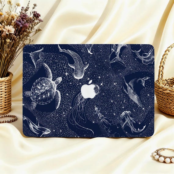 Ocean Starry Sky Macbook Case for 2025 M4 Air 15/13/11 Macbook Pro 16/14/15/13, Macbook 12 Inch M1 2022 M2 M3 2024 Macbook Laptop Cover