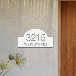 Custom Metal House Number Sign: Modern Outdoor Address Plaque
