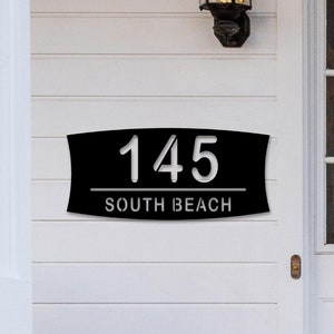 Custom Metal House Number Sign: Personalized Address Plaque