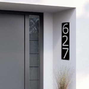 Modern House Number Sign, Custom Metal Address Sign, House Number, Address Plaque, New House Customized Gift, Metal Home Address Number Sign