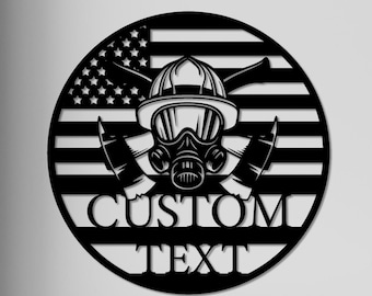 Letrero metálico de bombero personalizado: regalo de bombero personalizado