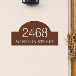 Modern House Number Sign, Custom Metal Address Sign, Outdoor Address Number Sign, New House Gift, Address Plaque, Door Number Sign