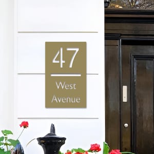 Custom Metal House Number Sign: Modern Outdoor Address Plaque
