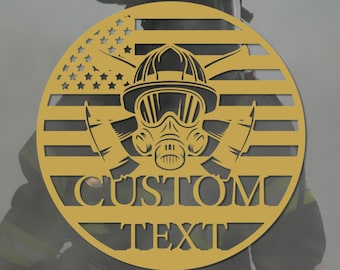 Letrero metálico de bombero personalizado: regalo de bombero personalizado