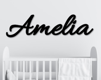 Custom Metal Nursery Name Sign: Kids Room Decor