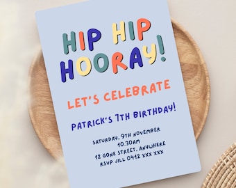 Invitation fête hip hop hourra