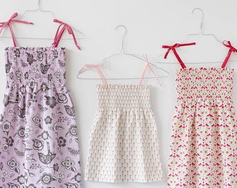 Vestido para niña, vestido infantil, vestido estilo pichi. Instrucciones de costura en alemán con fruncido, para niños de 2 a 12 años. Muy fácil de coser en algodón. PDF en alemán.