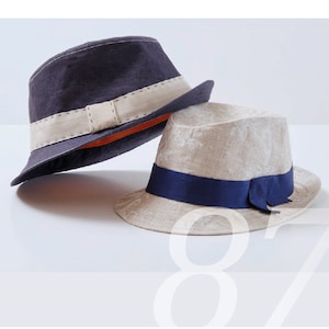 Trilby hat. A German instruction with a pattern for a summer hat for children, women and men. In German!
