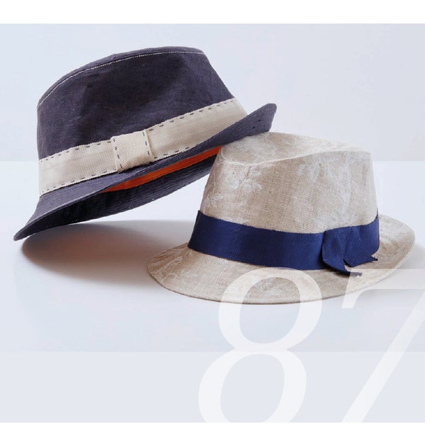 Trilby hat sewing guide. Instructions with a sewing pattern for a summer hat for children, women and men. In German!