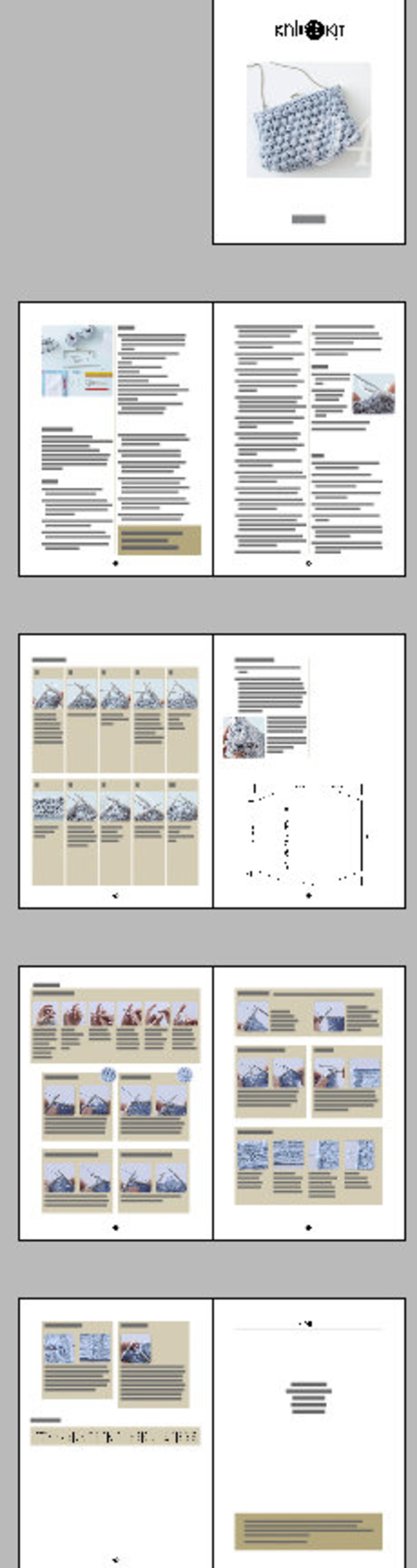 Strickanleitung Handtasche / Clutch aus Baumwolle als sofort Download