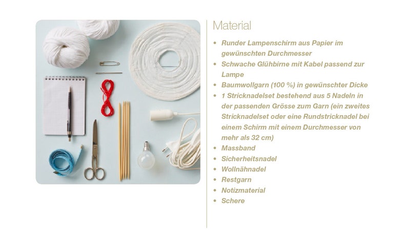 Knitting instructions for a lamp / ball lamp / lampshade made of cotton. For the children's room or living room. Instructions in German image 3