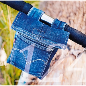 Instructions de couture de sac de guidon pour enfants à partir de jeans usagés. Pour scooters, vélos et scooters. Un manuel PDF à télécharger immédiatement en allemand