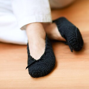 Knitting pattern Ballerinas, house slippers or socks in garter stitch for beginners in size 36 to 41. In english Bild 2