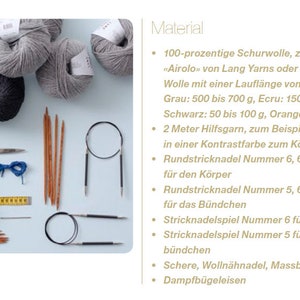 Knitting instructions for a Norwegian sweater with a jacquard pattern in sizes S, M and L. Also a knitting tutorial for beginners. In German image 2