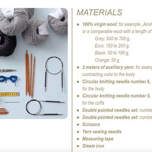 Materials you need to knit a nordic jumper