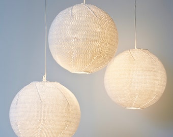 Knitting instructions for a lamp / ball lamp / lampshade made of cotton. For the children's room or living room. Instructions in German