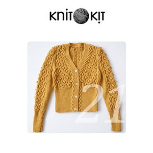 Traditional jacket knitting instructions. A cardigan in a traditional look with a cable pattern and a knob pattern. In German. image 7