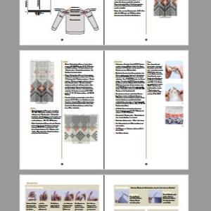 Instructions de tricot Modèle jacquard de pull norvégien en tailles S, M, L. Plus une école de tricot pour débutants. En allemand image 6