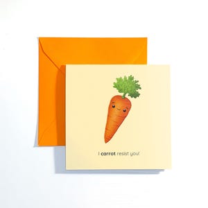 Cartão de Cenoura personalizado para qualquer ocasião. Bonito, atrevido ou com um trocadilho personalizado — você escolhe!