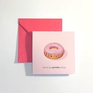 Carte de donut personnalisée pour toutes les occasions. Jeu de mots mignon, impertinent ou personnalisé, à vous de choisir !