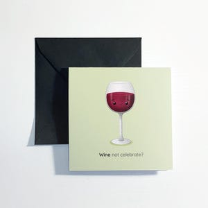 Cartão de Vinho personalizado para qualquer ocasião. Bonito, atrevido ou com um trocadilho personalizado — você escolhe!