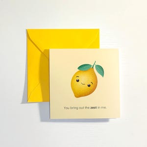 Carte de citron personnalisée pour toutes les occasions. Jeu de mots mignon, impertinent ou personnalisé, à vous de choisir !