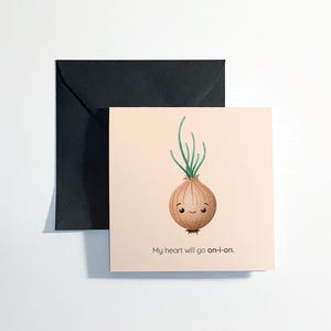 Cartão de Cebola personalizado para qualquer ocasião. Bonito, atrevido ou com um trocadilho personalizado — você escolhe!