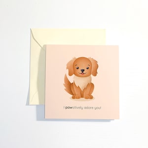 Carte personnalisée pour chien/chien/chien pour toutes les occasions. Jeu de mots mignon, impertinent ou personnalisé, à vous de choisir !
