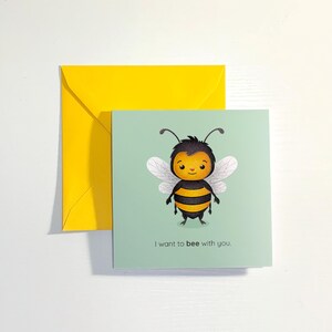 Carte d'abeille personnalisée pour toutes les occasions. Jeu de mots mignon, impertinent ou personnalisé, à vous de choisir !