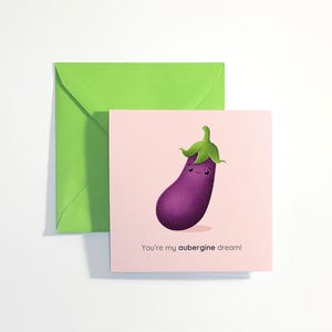 Cartão personalizado de berinjela/berinjela para qualquer ocasião. Bonito, atrevido ou com um trocadilho personalizado — você escolhe!