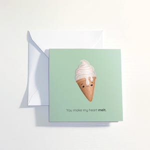 Cartão de Sorvete personalizado para qualquer ocasião. Bonito, atrevido ou com um trocadilho personalizado — você escolhe!