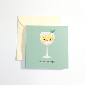Cartão personalizado para Gin/G&T para qualquer ocasião. Bonito, atrevido ou com um trocadilho personalizado — você escolhe!