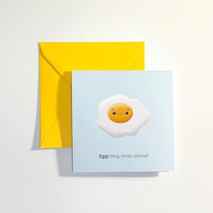Carte d'oeufs au plat personnalisée pour toutes les occasions. Jeu de mots mignon, impertinent ou personnalisé, à vous de choisir !