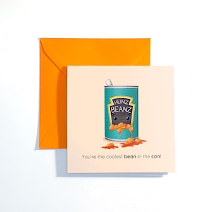 Cartão personalizado "Can of Beans" para qualquer ocasião. Bonito, atrevido ou com um trocadilho personalizado — você escolhe!