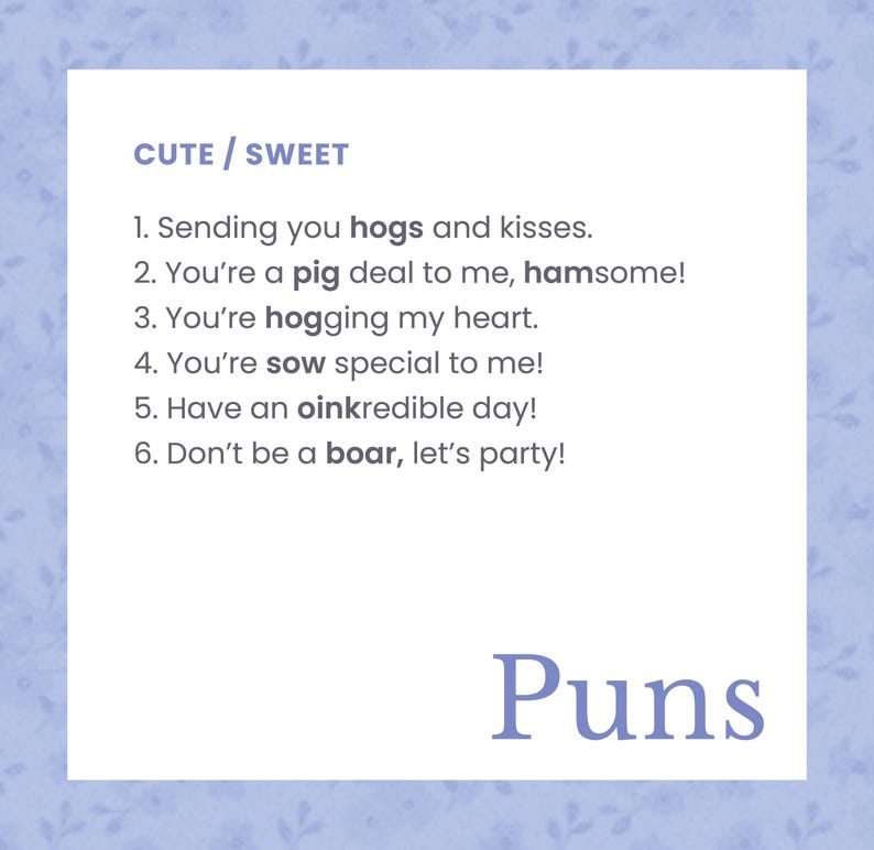 Hog From Send Help Custom Card – Pig/piggy Card for Any Occasion | Choose a Pun or Add a ...