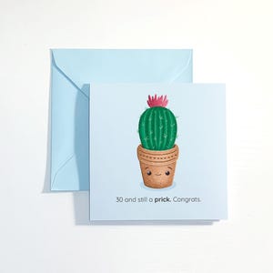 Carte de cactus personnalisée pour toutes les occasions. Jeu de mots mignon, impertinent ou personnalisé, à vous de choisir !