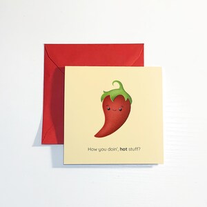 Chili/Carte de piment personnalisée pour toutes les occasions. Jeu de mots mignon, impertinent ou personnalisé, à vous de choisir !