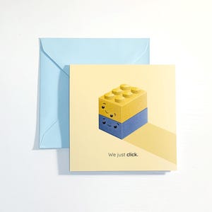 2 cartões LEGO personalizados para qualquer ocasião. Fofos, atrevidos ou com um trocadilho personalizado — você escolhe!