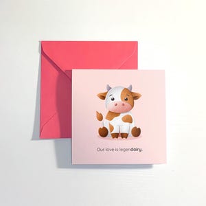 Carte de vache personnalisée pour toutes les occasions. Jeu de mots mignon, impertinent ou personnalisé, à vous de choisir !