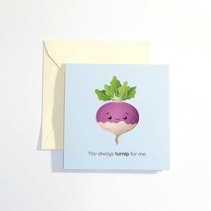 Carte de navet personnalisée pour toutes les occasions. Jeu de mots mignon, impertinent ou personnalisé, à vous de choisir !