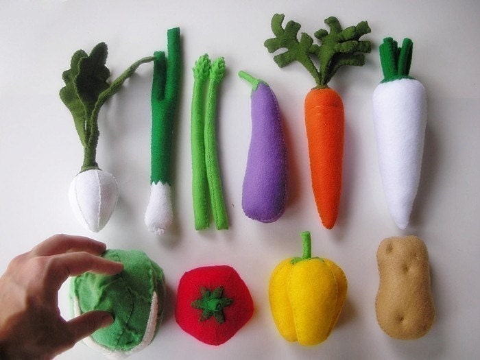Hermosa verduras Set 2 PDF fieltro coser patrón inlcude de 10 Etsy