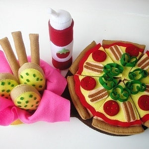 Happy Pizza  PDF Felt Food Sewing Pattern