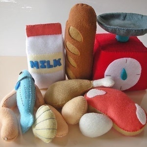 Felt Let Go To Fresh Market Set Sewing Pattern PDF image 1