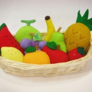 Felt Fruit Sewing Patterns and Instructions PDF Cute Easy.