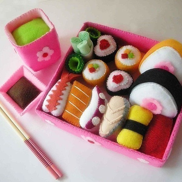 Lovely Japanese Sushi Set Sewing Pattern PDF