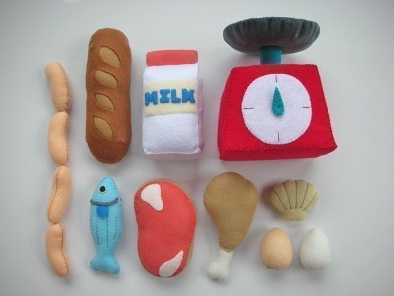 Felt Let Go To Fresh Market Set Sewing Pattern PDF image 2